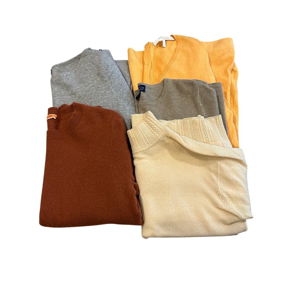 Cashmere Sweaters crafter reseller lot upcycle repurpose or resell Lot of 5